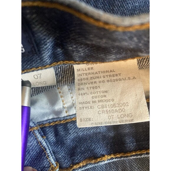 Cruel Girl Jeans Women 7L 29x34 Low Rise Relaxed Bootcut Dark Blue Denim Vtg Y2K - Picture 8 of 9
